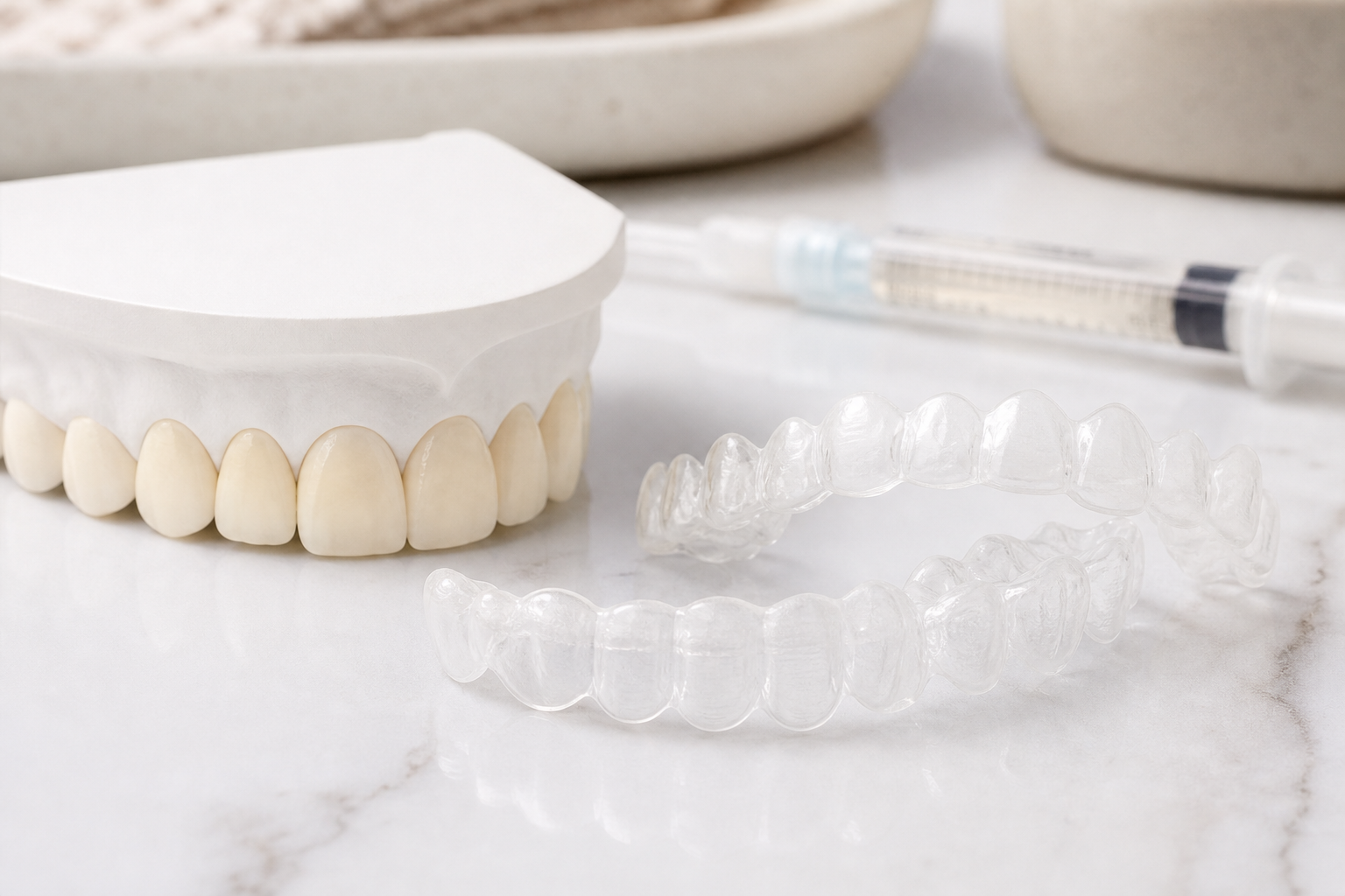Professional Teeth Whitening: What Actually Happens Before You Get the Trays dental treatment concept