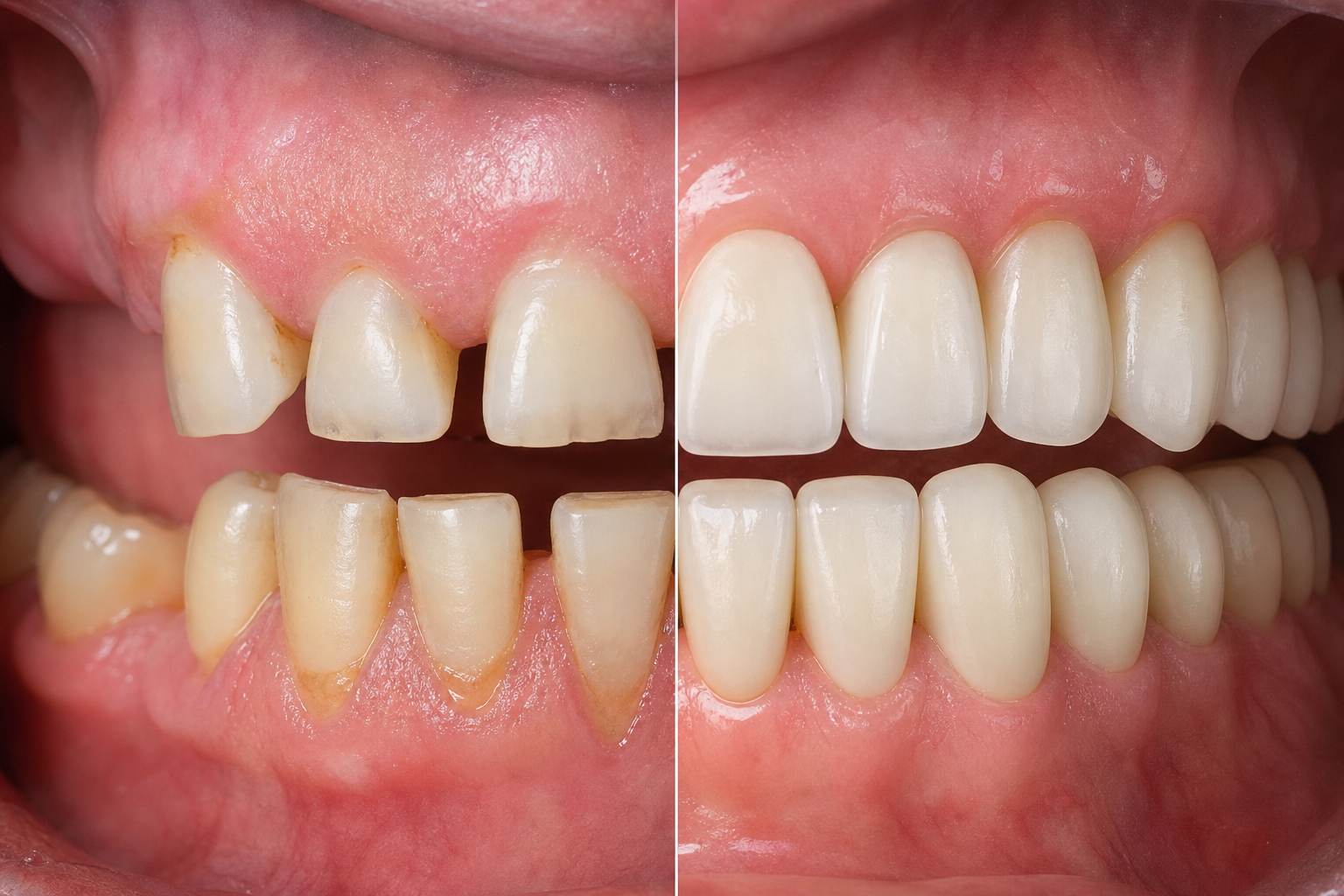 All-on-4 Before and After: What Changes Beyond the Smile visual concept focused on natural front teeth