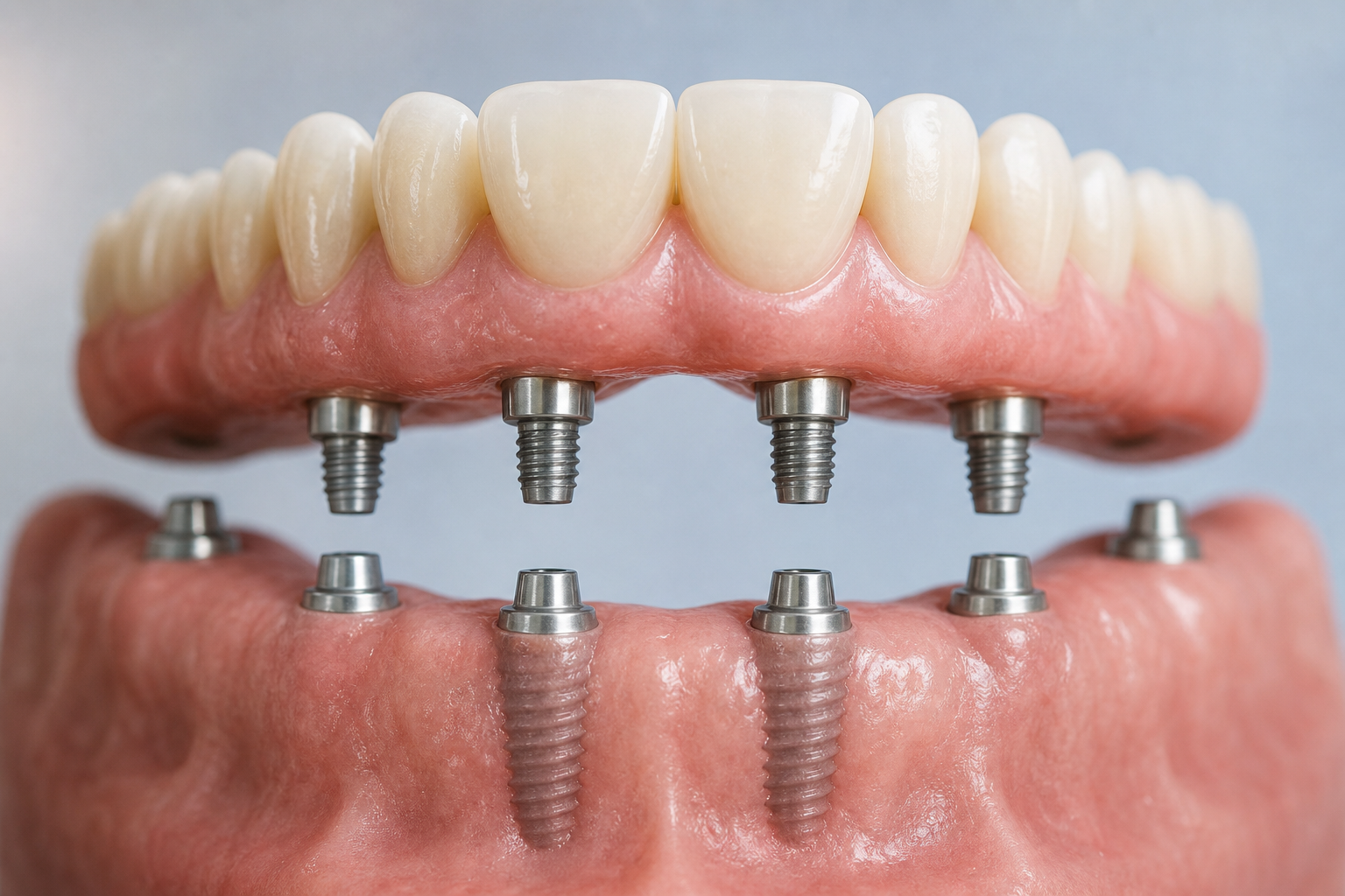 All-on-6 Dental Implants: How They Differ From All-on-4 dental treatment concept