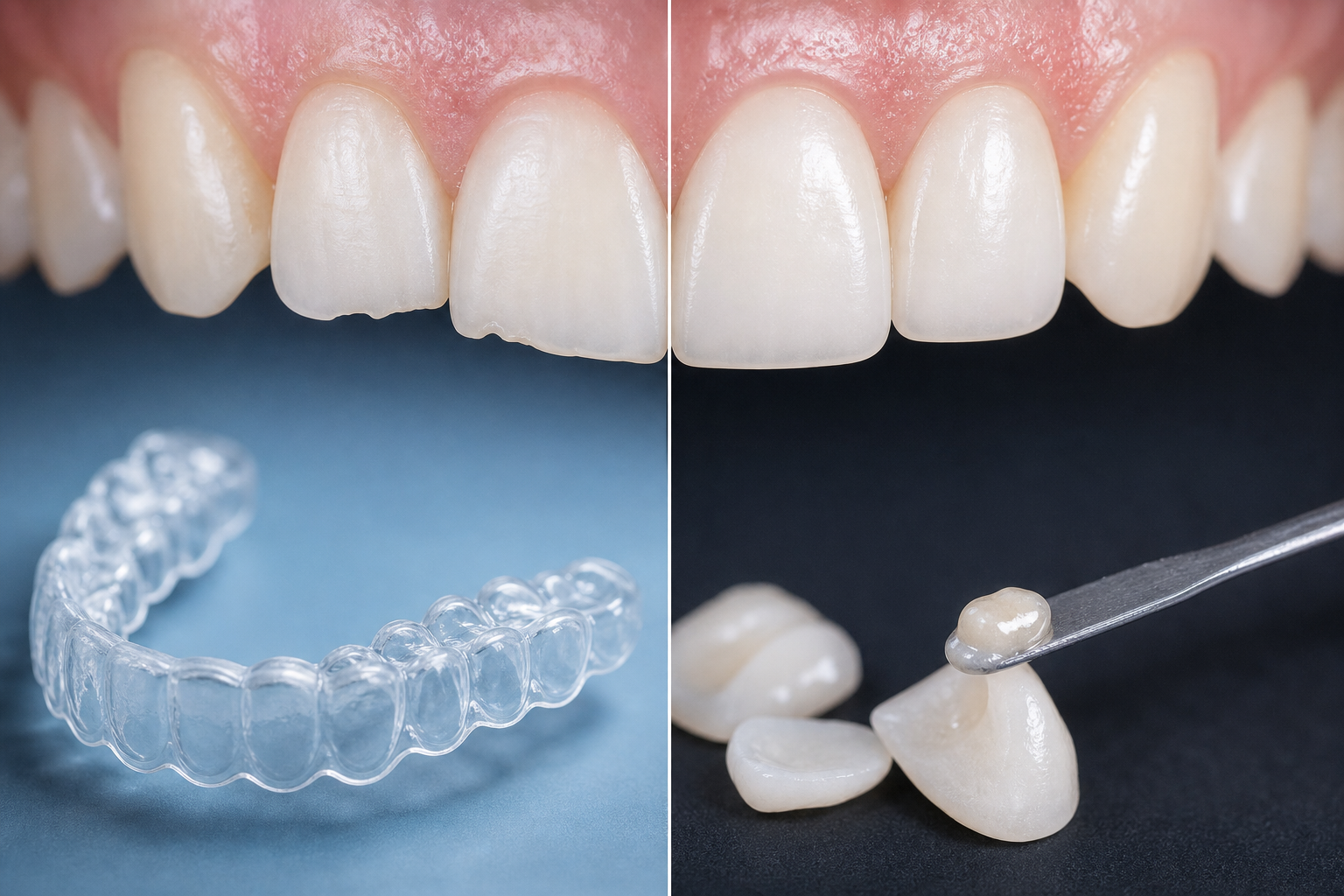 Invisalign and Composite Bonding: Which Treatment Should Come First? dental treatment concept